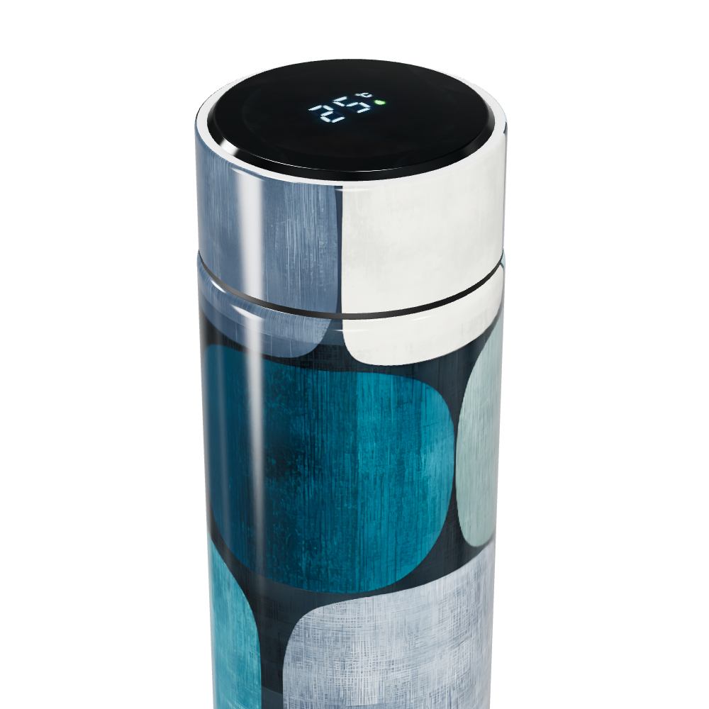 Garrafa Térmica Touch - Azul Estampada