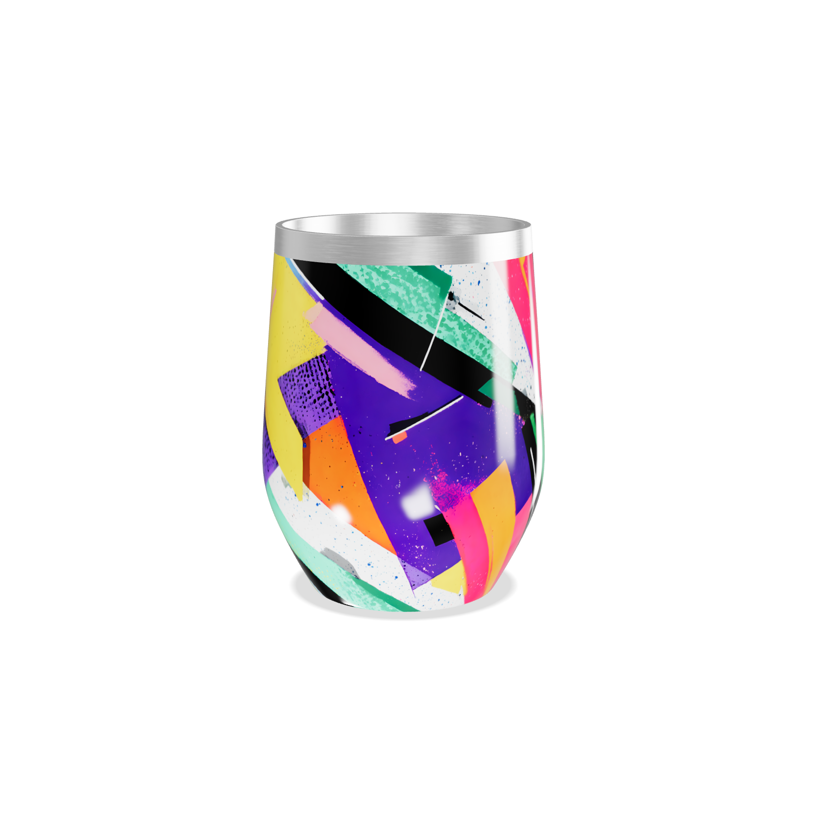 Copo Térmico Slim - Estampado Multicor Aço