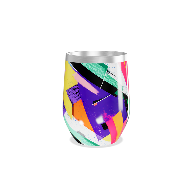 Copo Térmico Slim - Estampado Multicor Aço