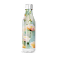 Garrafa Inox - Floral com Tampa Prata