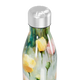 Garrafa Inox - Floral com Tampa Prata
