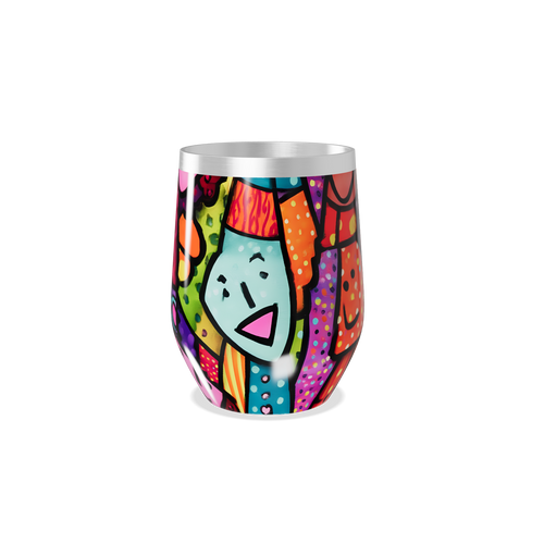 Copo Térmico Slim - Colorido com Arte Moderna