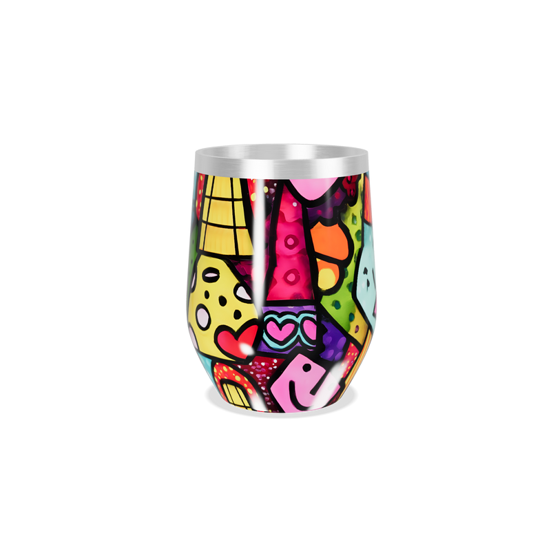 Copo Térmico Slim - Colorido com Arte Moderna