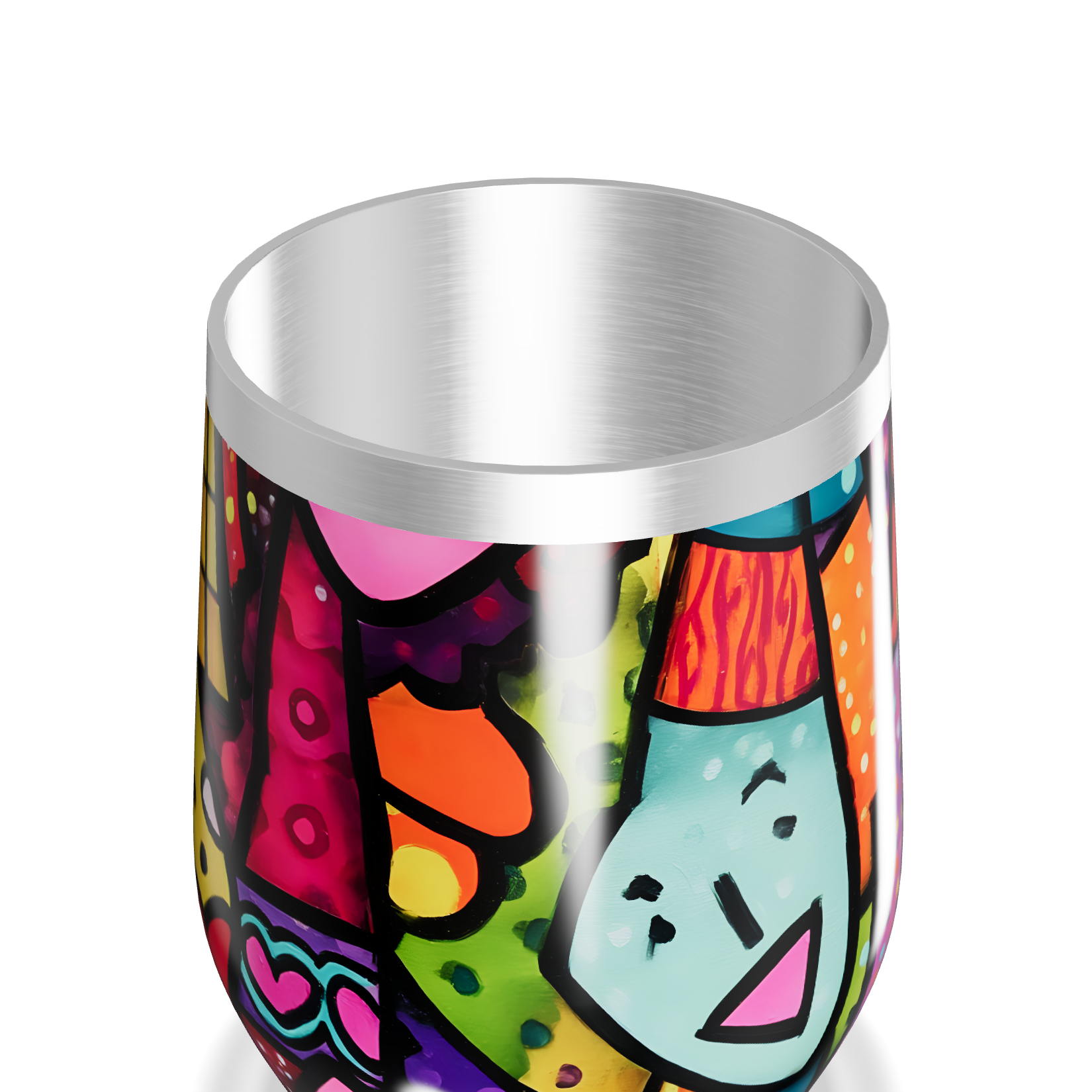 Copo Térmico Slim - Colorido com Arte Moderna