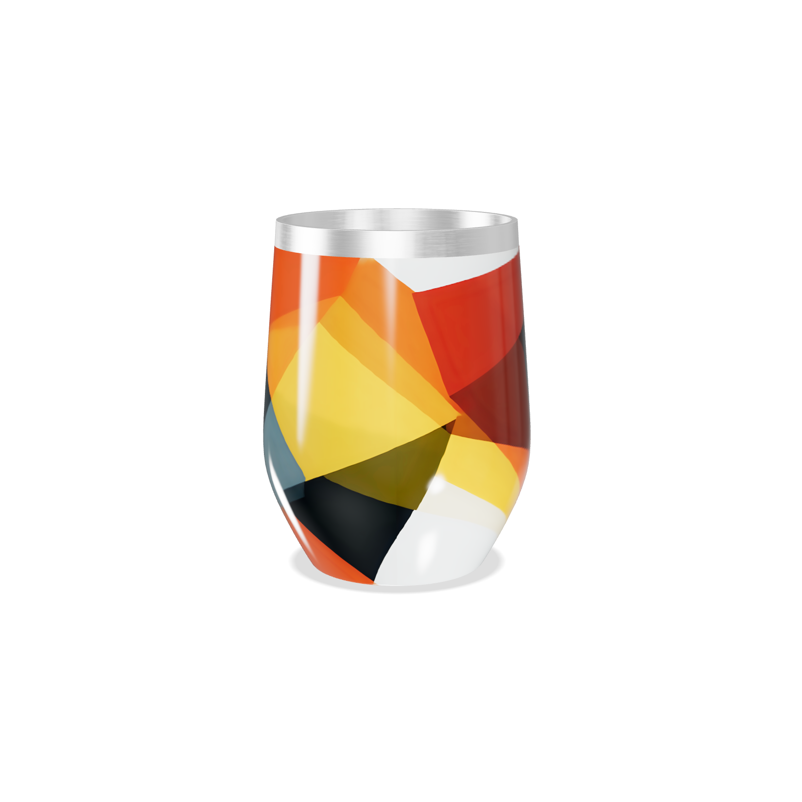 Copo Térmico Slim - Estampa Geométrica Colorida