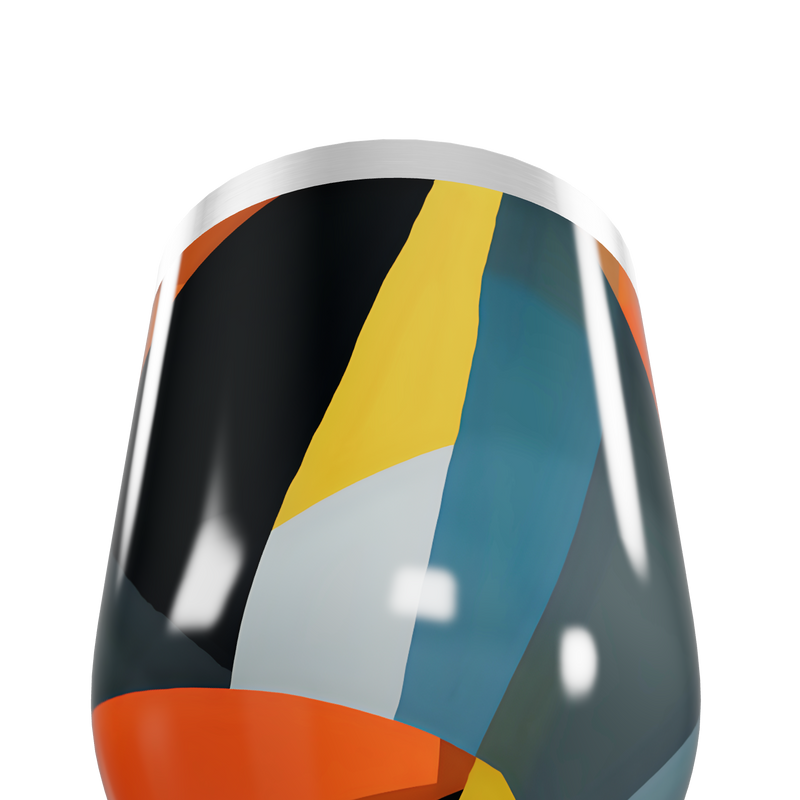 Copo Térmico Slim - Estampa Geométrica Colorida