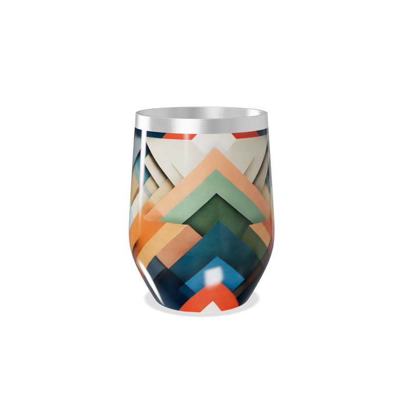 Copo Térmico Slim - Geométrico Colorido Inox