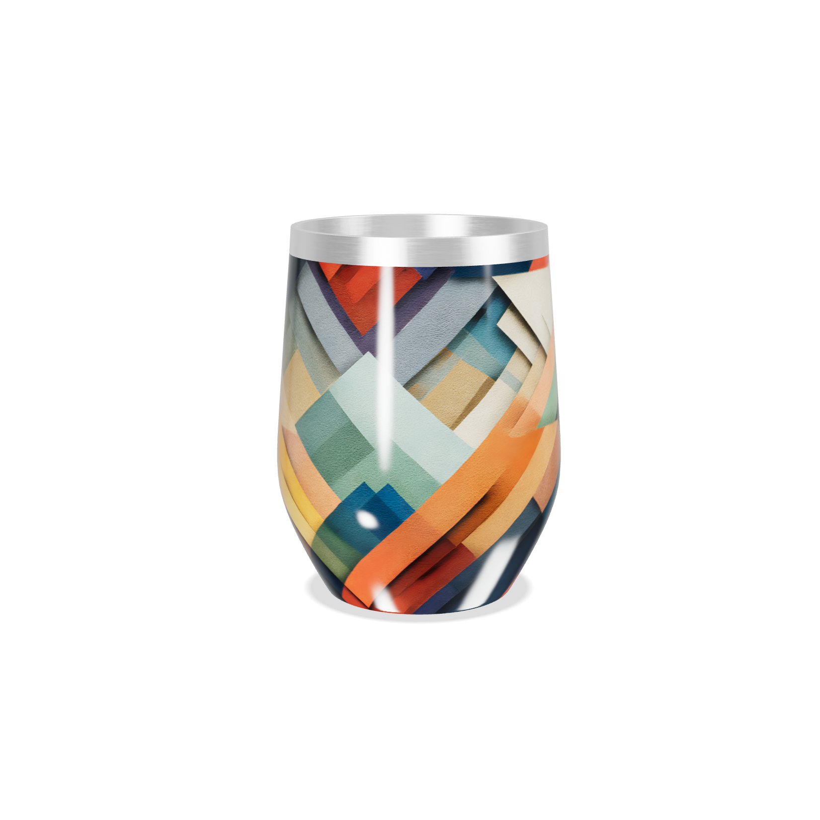 Copo Térmico Slim - Geométrico Colorido Inox