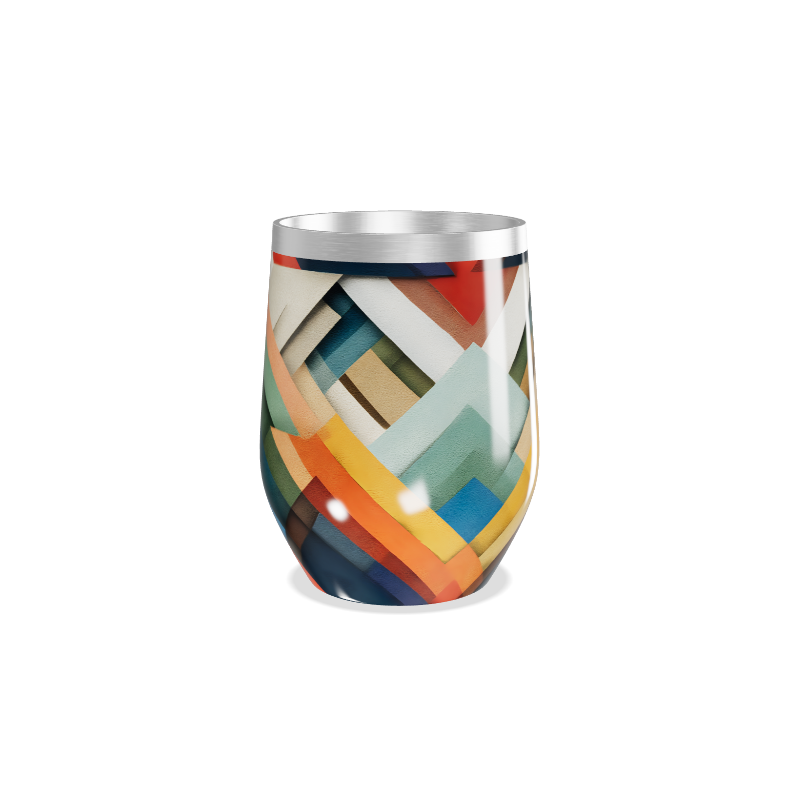 Copo Térmico Slim - Geométrico Colorido Inox