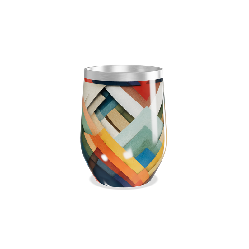 Copo Térmico Slim - Geométrico Colorido Inox
