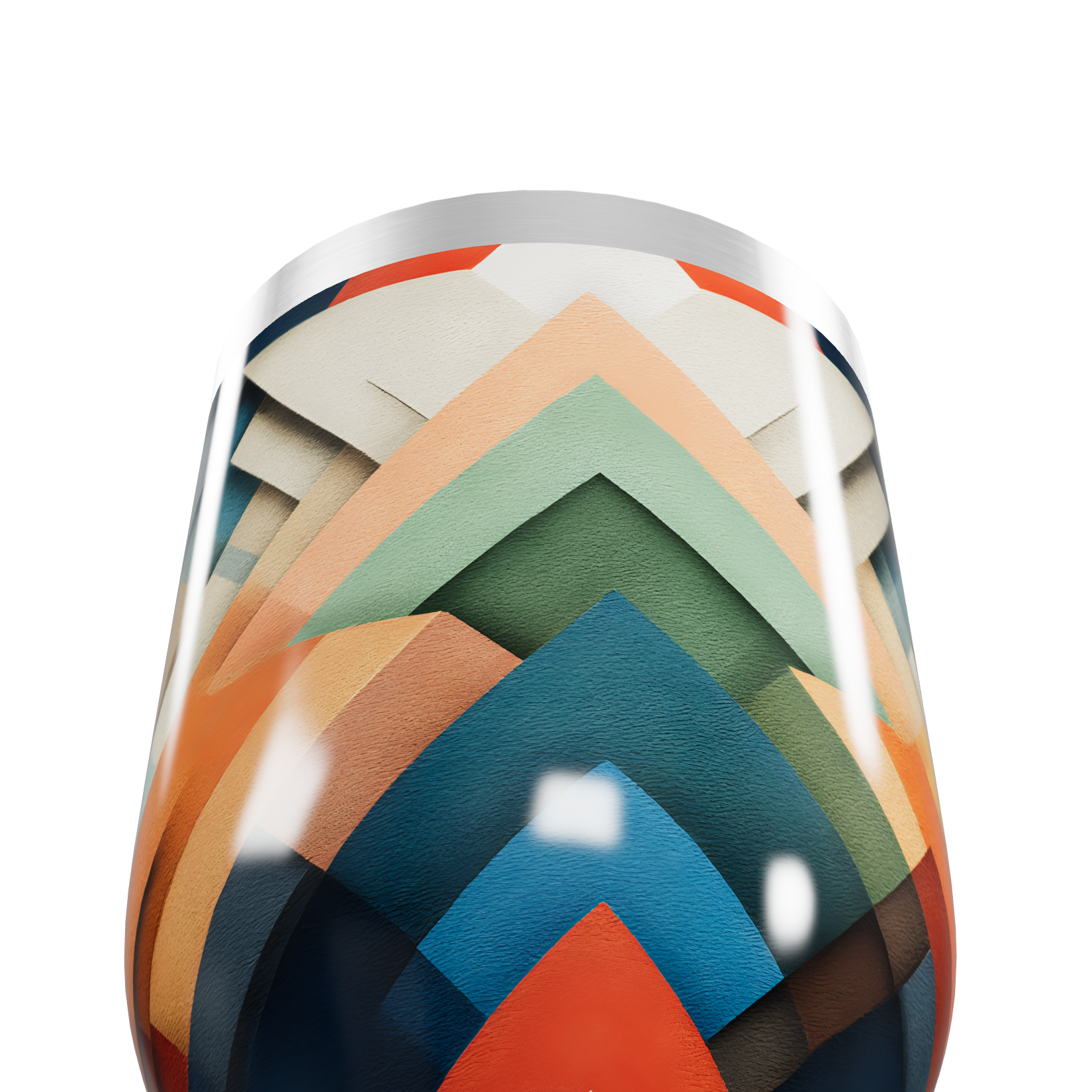 Copo Térmico Slim - Geométrico Colorido Inox