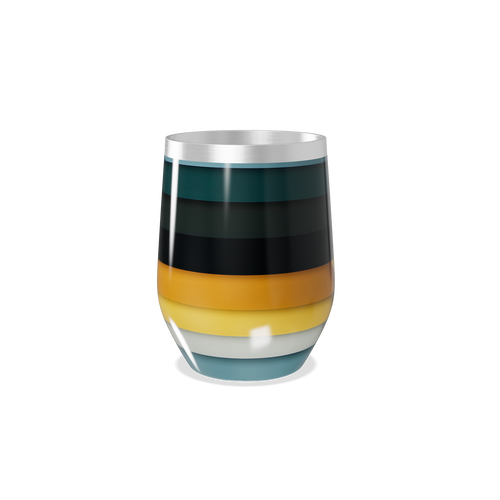 Copo Térmico Slim - Listras Coloridas Inox