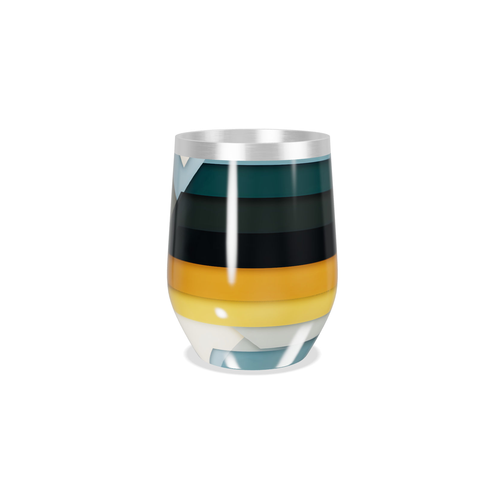 Copo Térmico Slim - Listras Coloridas Inox