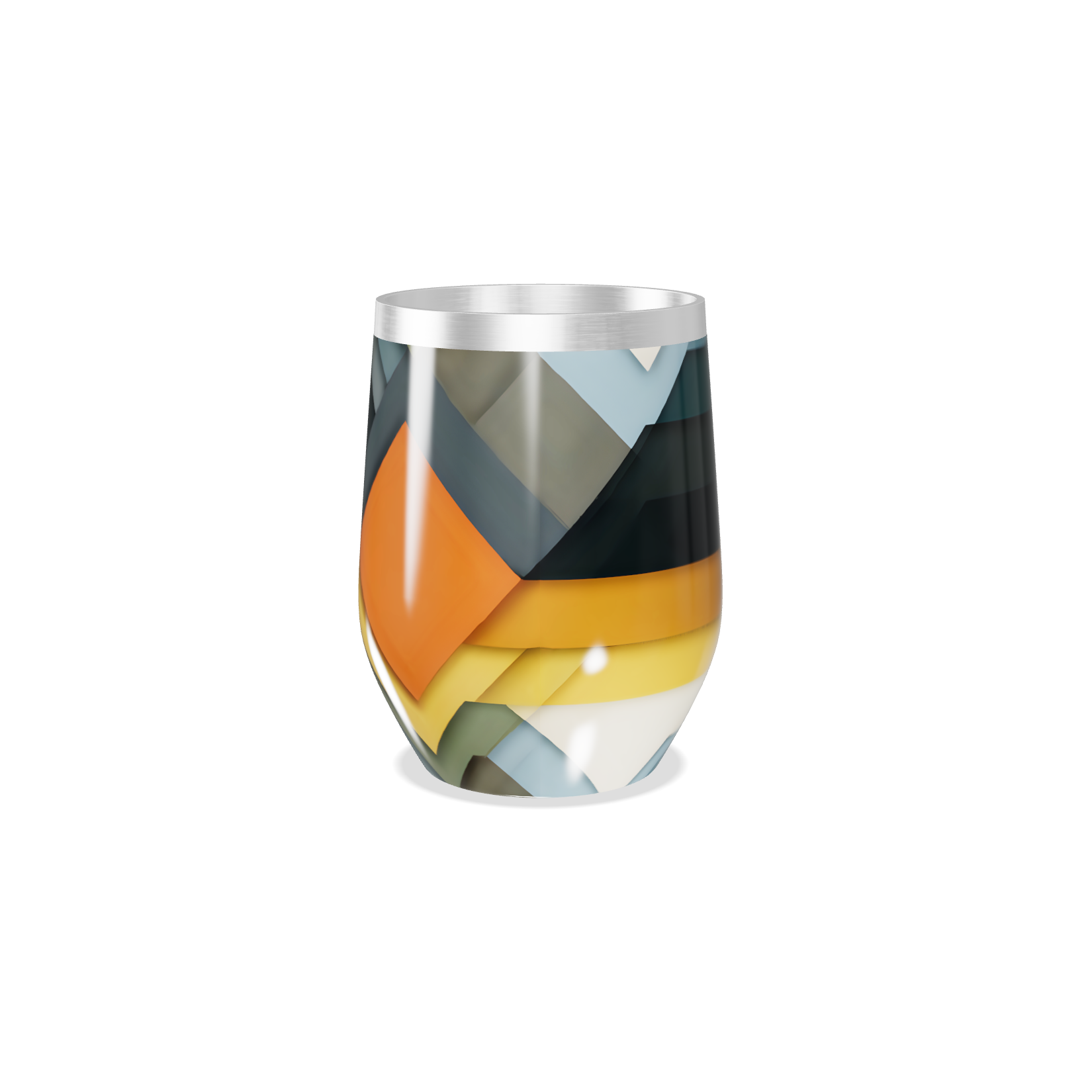 Copo Térmico Slim - Listras Coloridas Inox