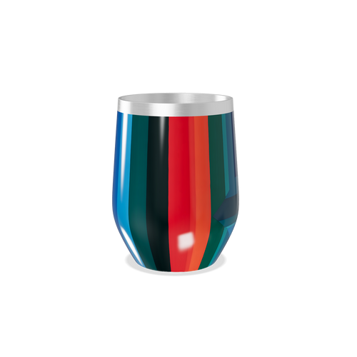 Copo Térmico Slim - Colorido Listrado Inox