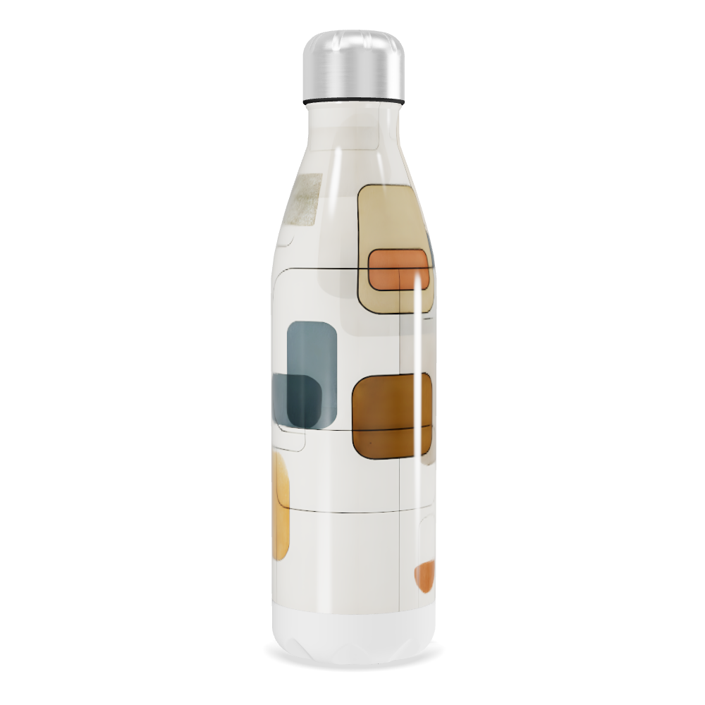 Garrafa Inox - Estampa Geométrica Colorida