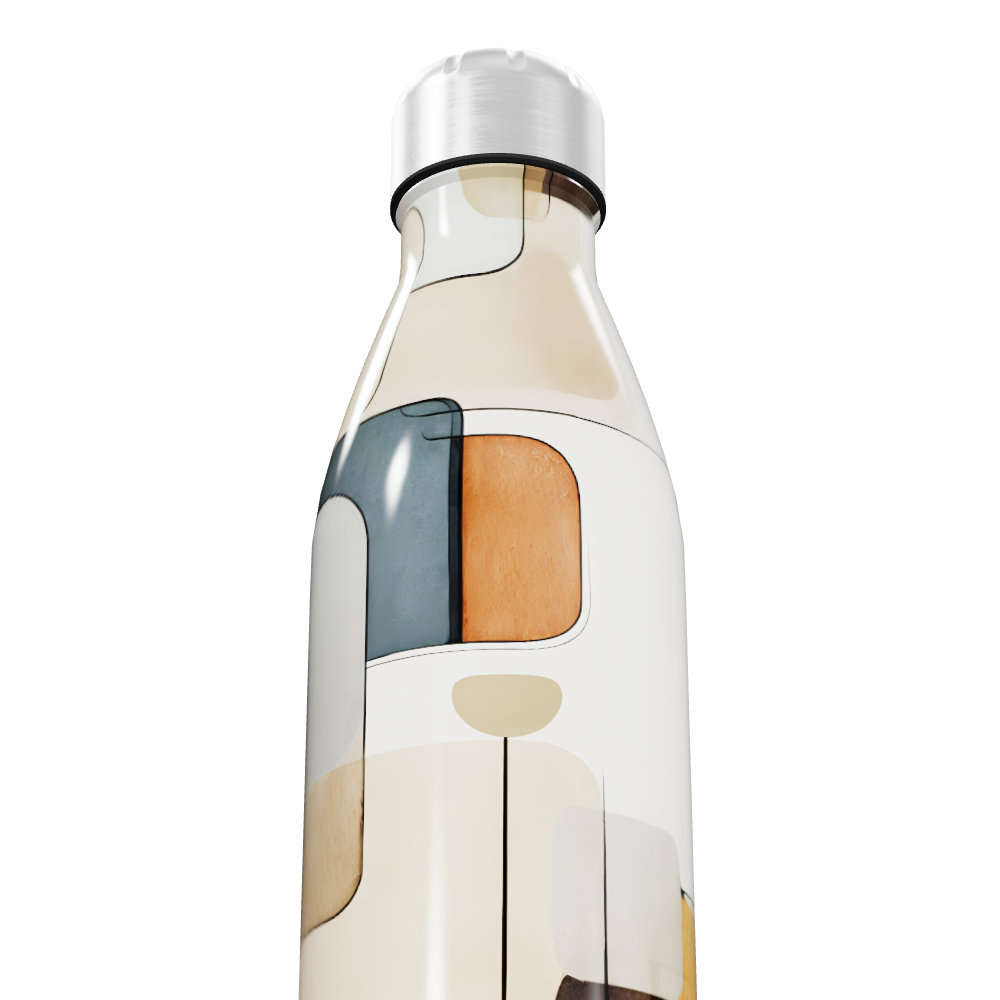 Garrafa Inox - Estampa Geométrica Colorida