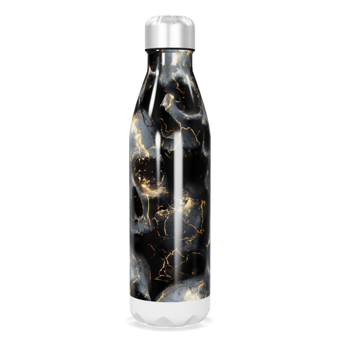 Garrafa Inox - Estampa Mármore Preto