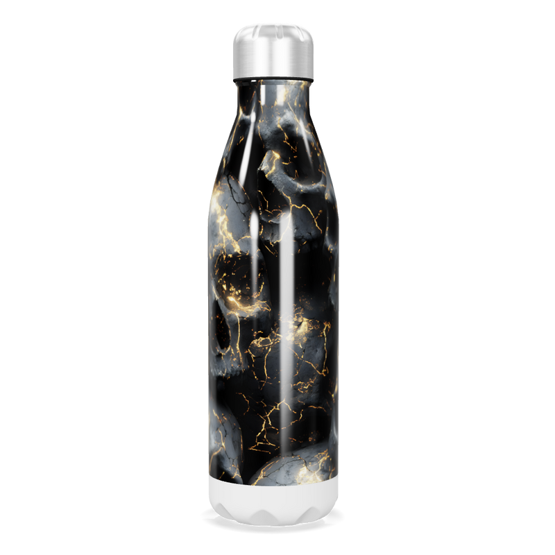 Garrafa Inox - Estampa Mármore Preto