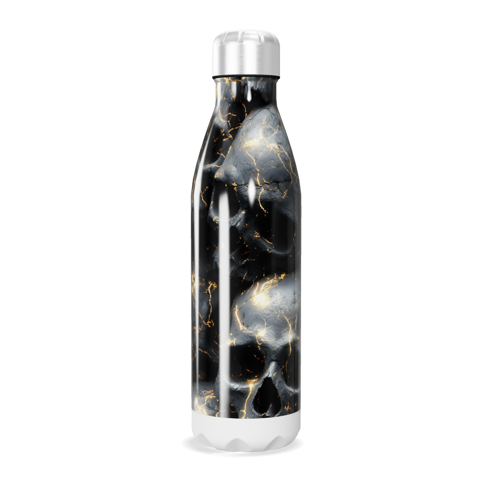 Garrafa Inox - Estampa Mármore Preto