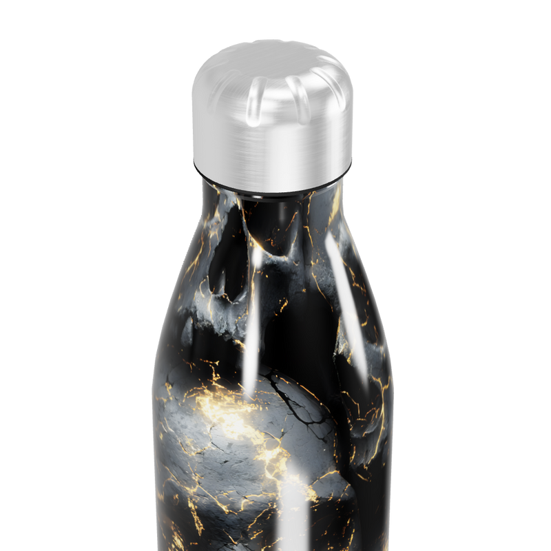 Garrafa Inox - Estampa Mármore Preto