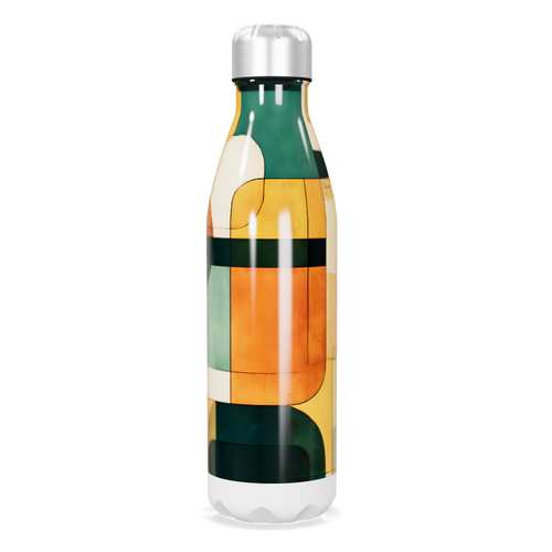 Garrafa Inox - Estampa Geométrica Colorida