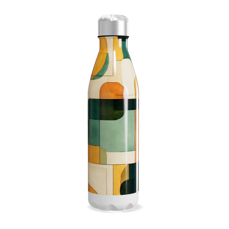Garrafa Inox - Estampa Geométrica Colorida