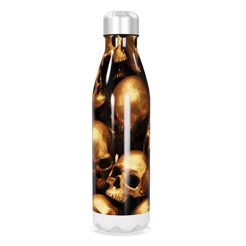 Garrafa Inox - Caveiras Douradas