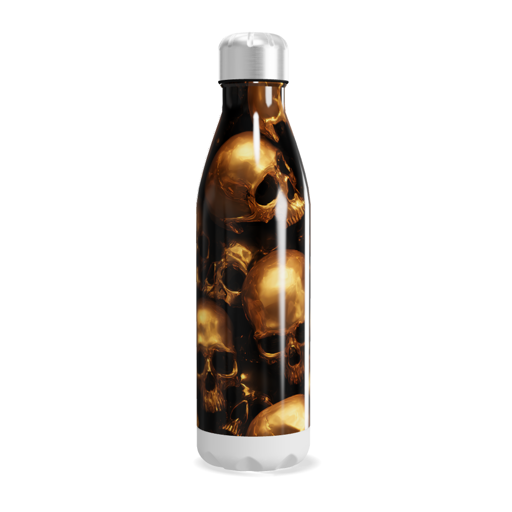 Garrafa Inox - Caveiras Douradas