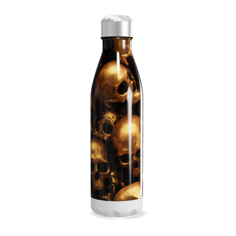 Garrafa Inox - Caveiras Douradas