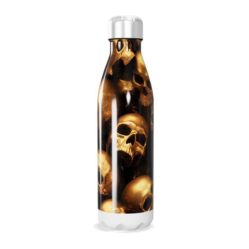 Garrafa Inox - Caveiras Douradas