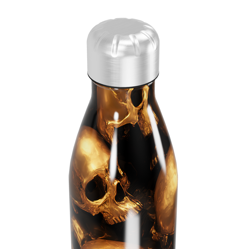 Garrafa Inox - Caveiras Douradas