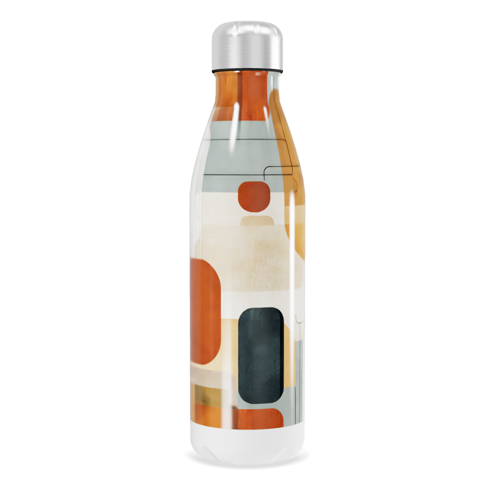 Garrafa Inox - Estampa Abstrata Colorida