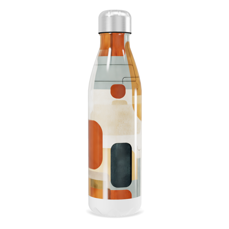 Garrafa Inox - Estampa Abstrata Colorida