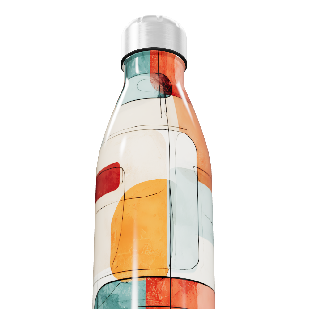 Garrafa Inox - Estampa Colorida Moderna