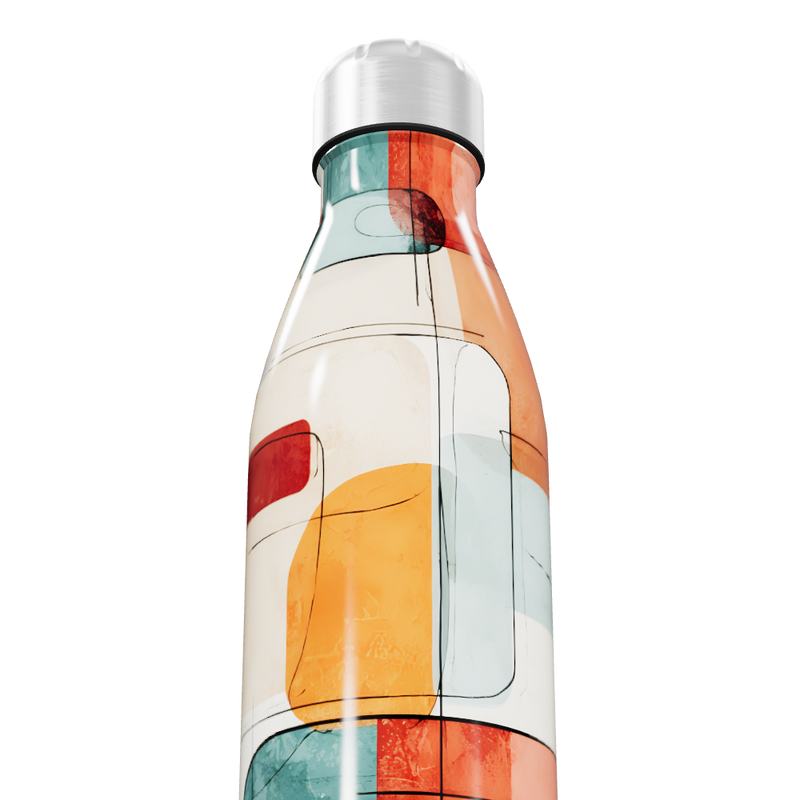 Garrafa Inox - Estampa Colorida Moderna