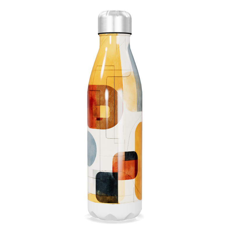 Garrafa Inox - Estampa Colorida Geométrica