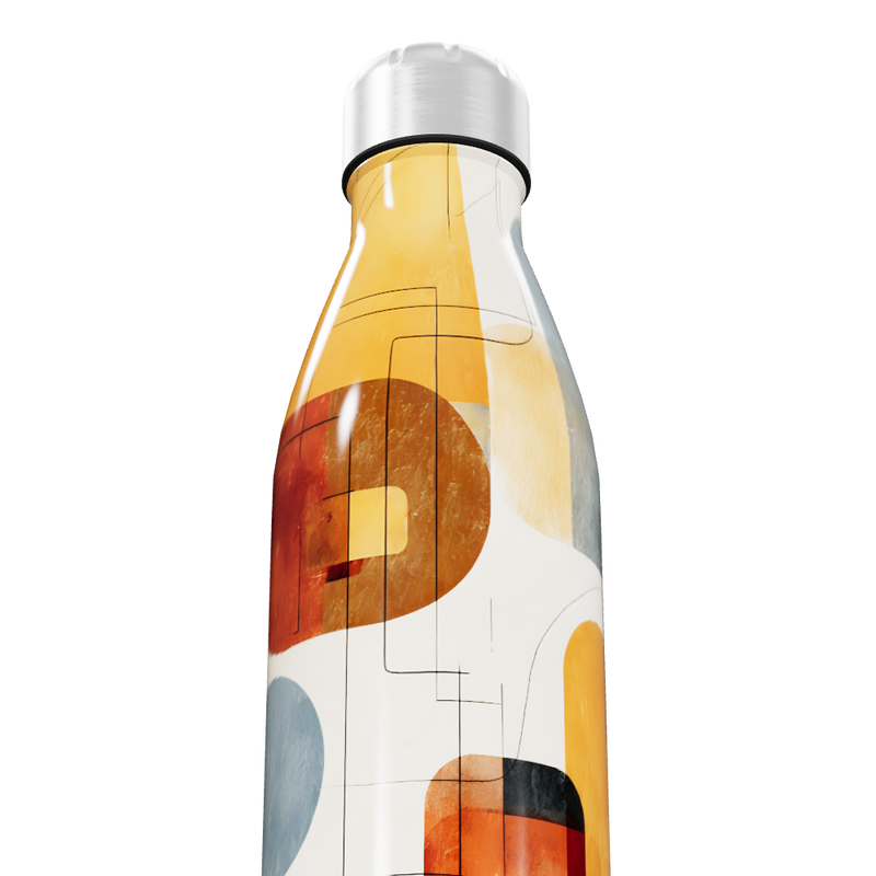Garrafa Inox - Estampa Colorida Geométrica