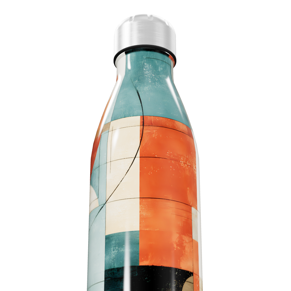 Garrafa Inox - Estampa Abstrata Colorida