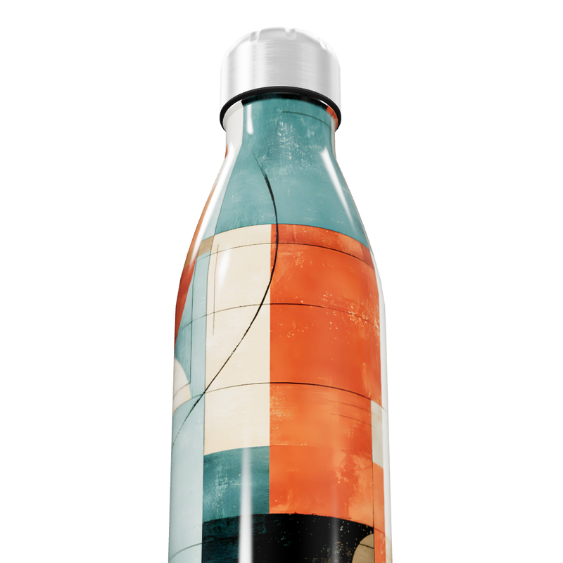 Garrafa Inox - Estampa Abstrata Colorida
