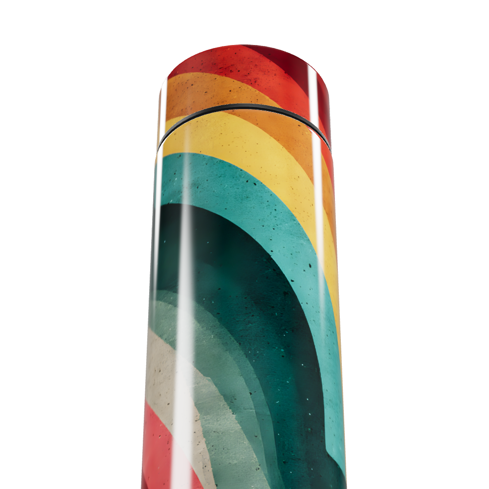 Garrafa Térmica Touch - Colorida com Estampa Ondas