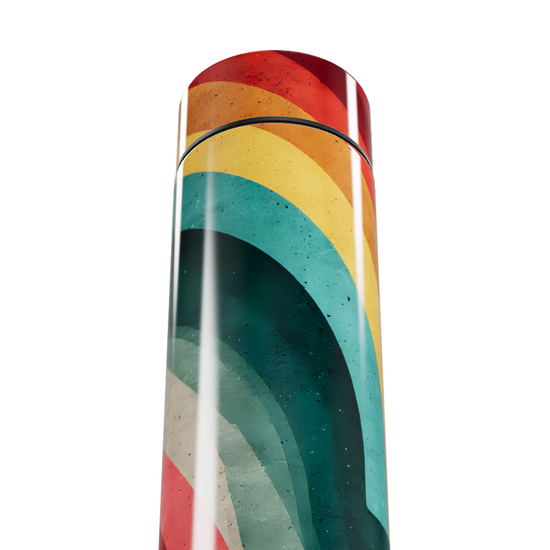 Garrafa Térmica Touch - Colorida com Estampa Ondas