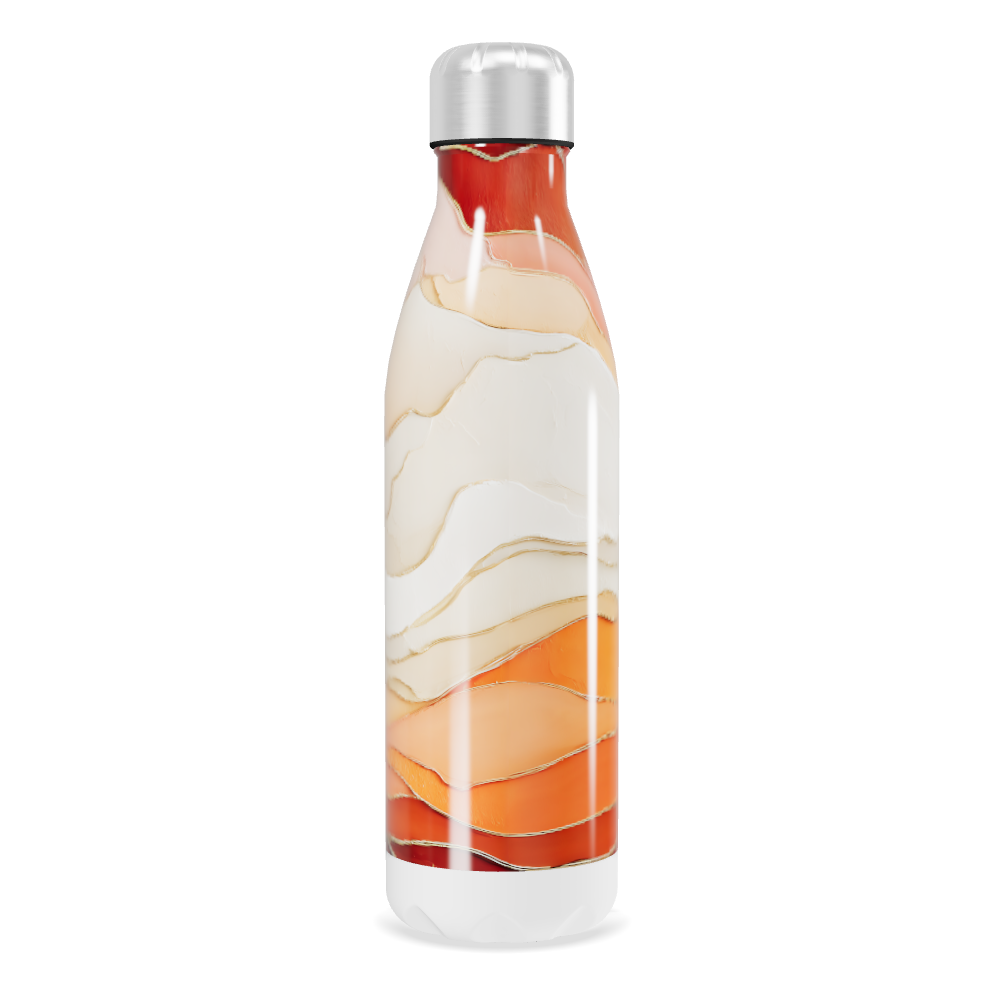 Garrafa Inox - Estampa Abstrata Colorida