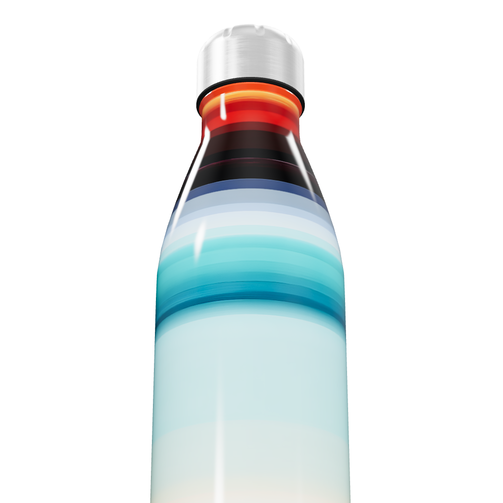 Garrafa Inox Listrada Azul Colorida