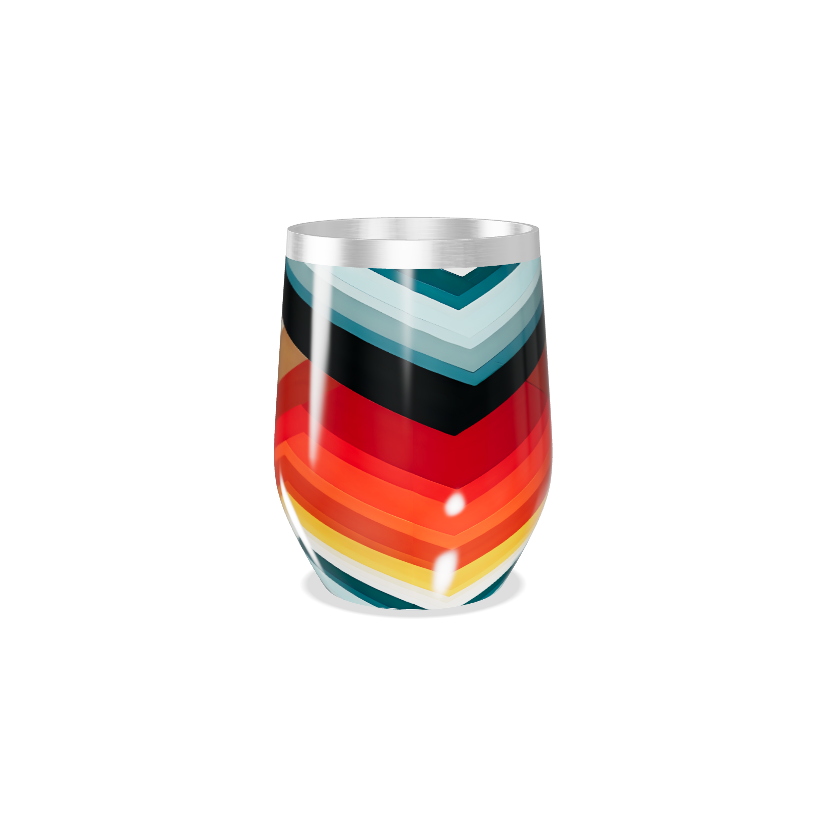 Copo Térmico Slim - Estampa Geométrica Colorida