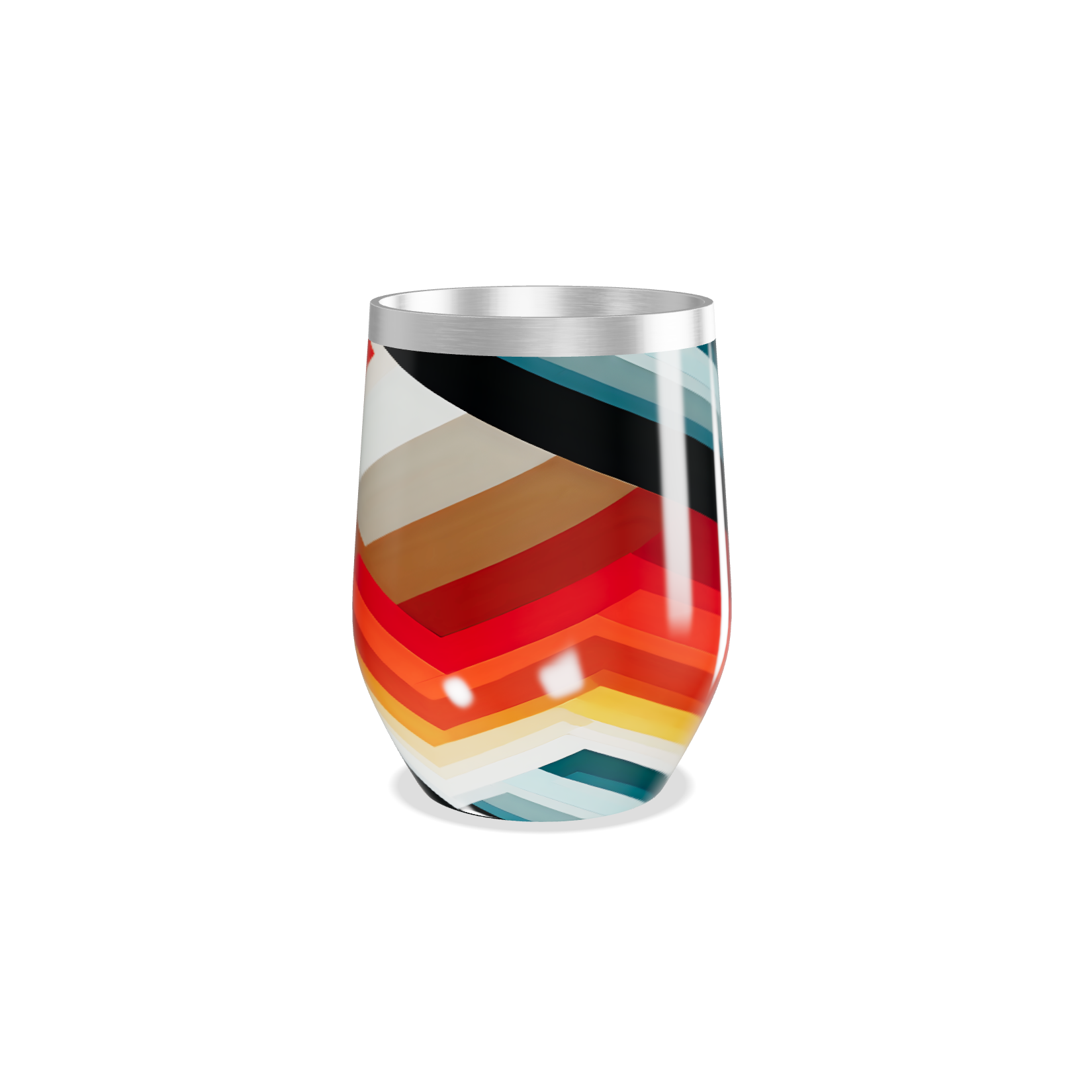 Copo Térmico Slim - Estampa Geométrica Colorida