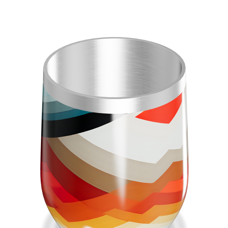 Copo Térmico Slim - Estampa Geométrica Colorida