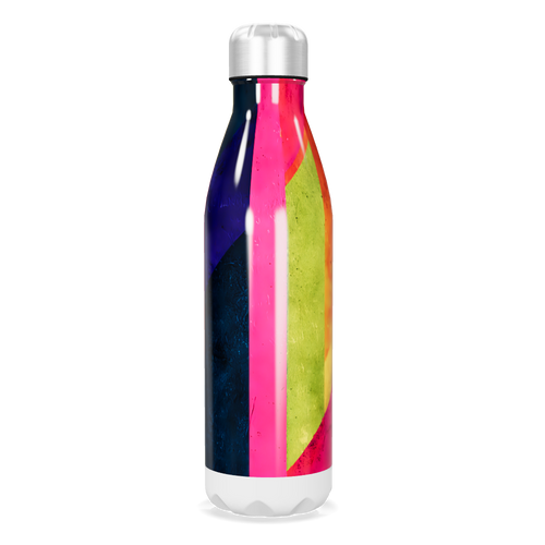 Garrafa Inox Multicolorida com Tampa Prata