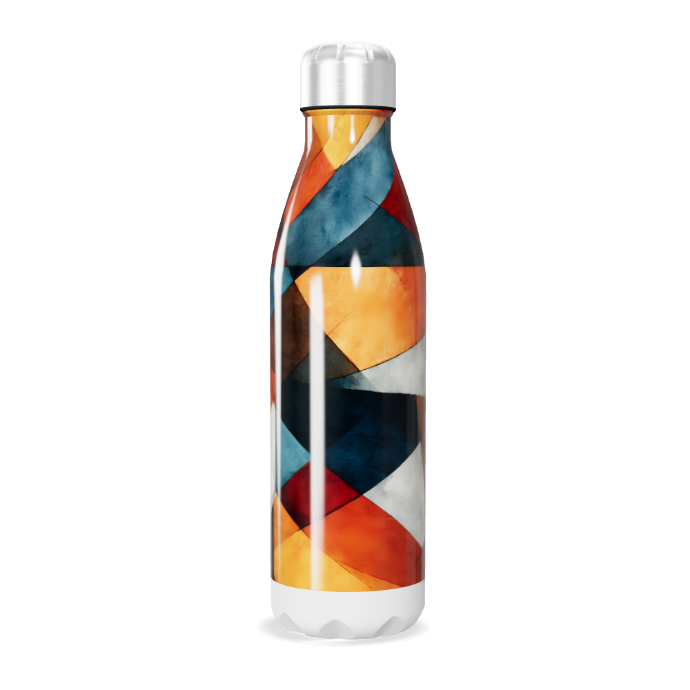 Garrafa Inox - Colorida Estampada Geométrica
