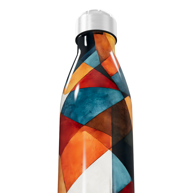 Garrafa Inox - Colorida Estampada Geométrica